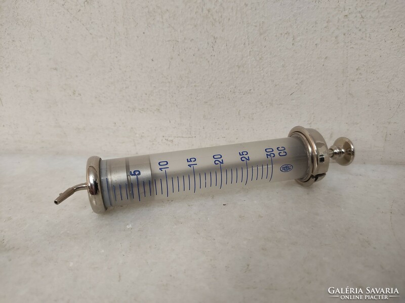 Antik orvosi eszköz nagy fecskendő üveg gyűjtemény doboza nélkül 130
