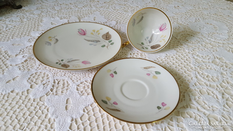 3 részes német Winterling porcelán reggeliző szett