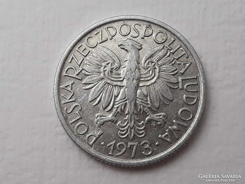 Poland 2 zloty 1973 coin - Polish 2 zloty 1973 foreign coin