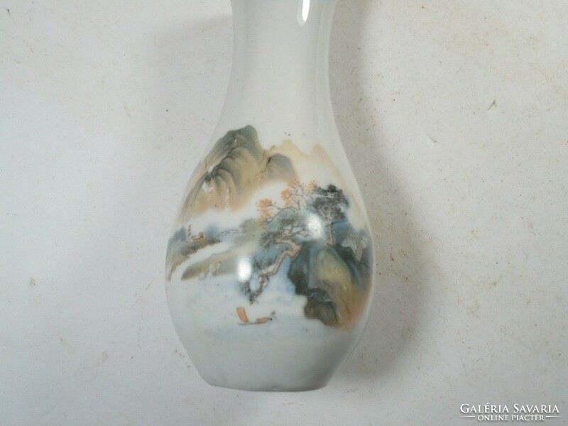 Retro old painted porcelain vase - 10.5 cm high