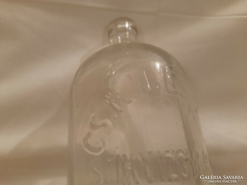 Antique embossed pressed soda bottle cs.M.V and k.J szikvizgyár Szeged