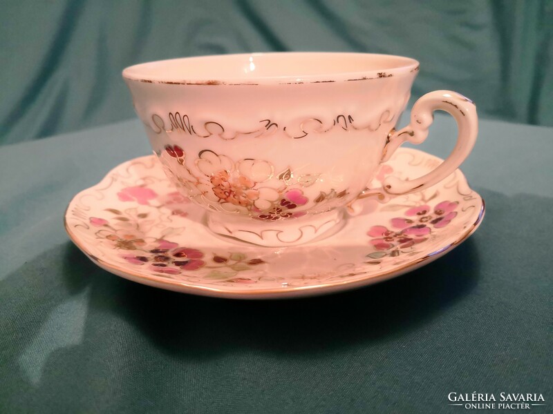 Zsolnay butterfly pattern tea cup + base