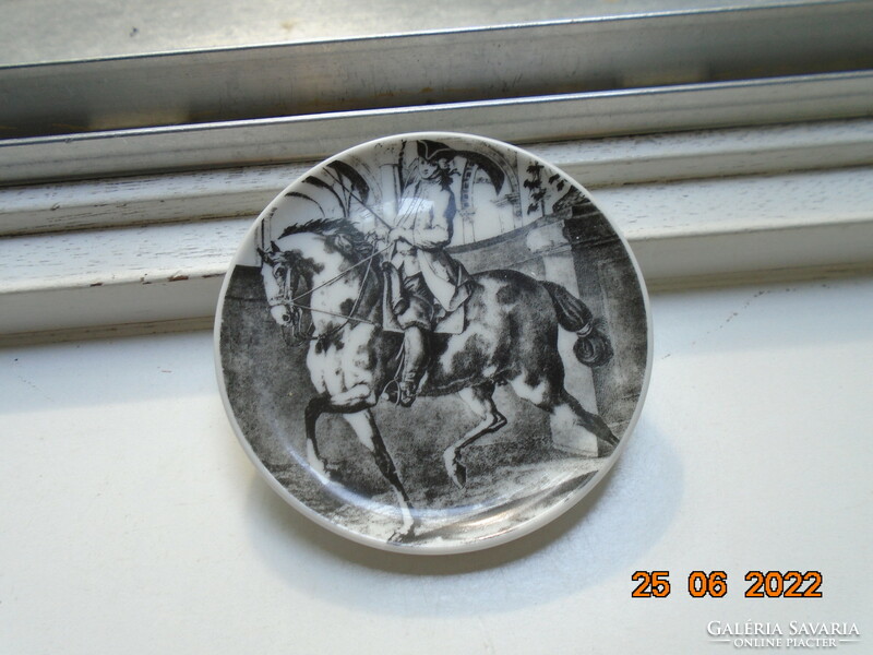 Equestrian school etching after j.E.Ridinger(1698-1767) decorative bowl