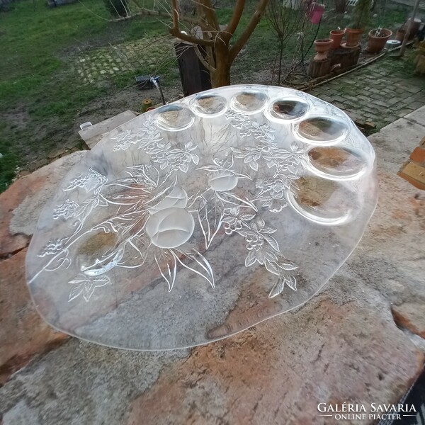 Beautiful oval glass tray