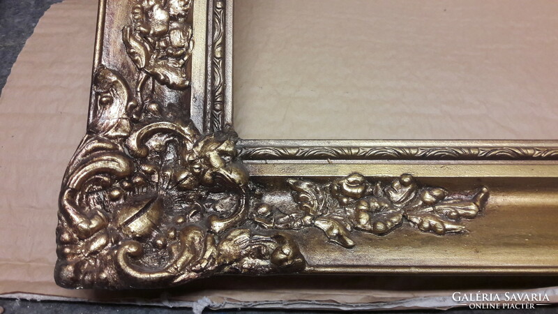 Antique gold restored picture frame, painting, mirror, decor