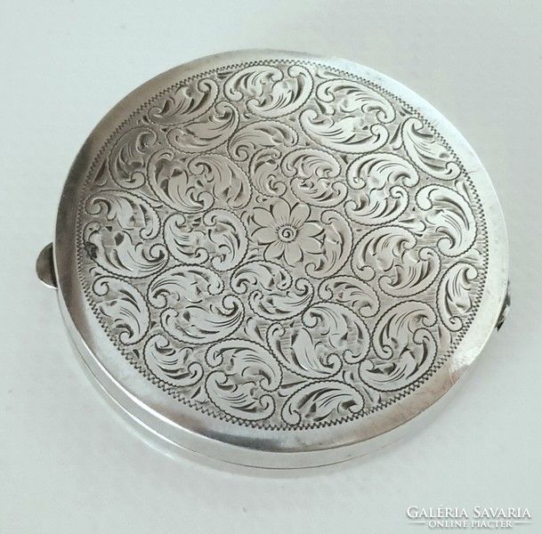 Houbigant francia ezüst  (830) pudrié, púdertartó, púderkompakt