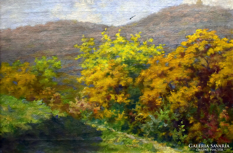 Autumn landscape by Louis Bruck (1846 - 1910).