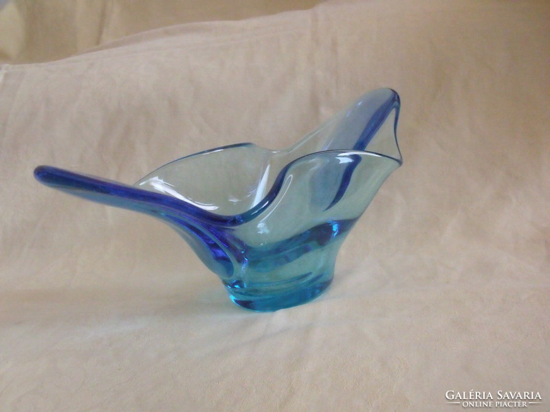 Thick-walled Czech bohemia glass bowl glass bowl table centerpiece