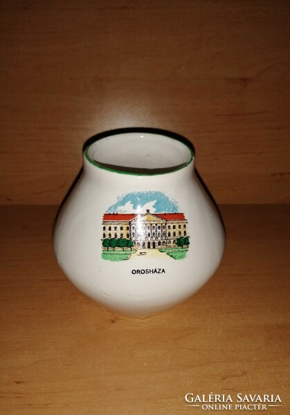 Bodrogkeresztúr ceramic palace memorial vase 9.5 cm (5/d)