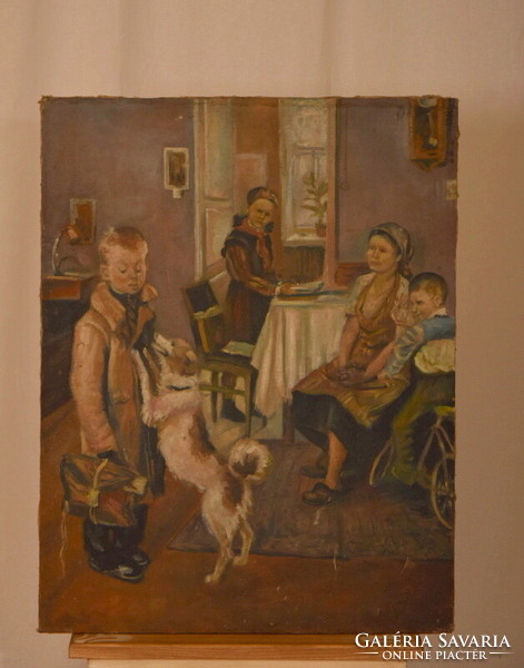 A bit. 1956 Signed cheerful painting