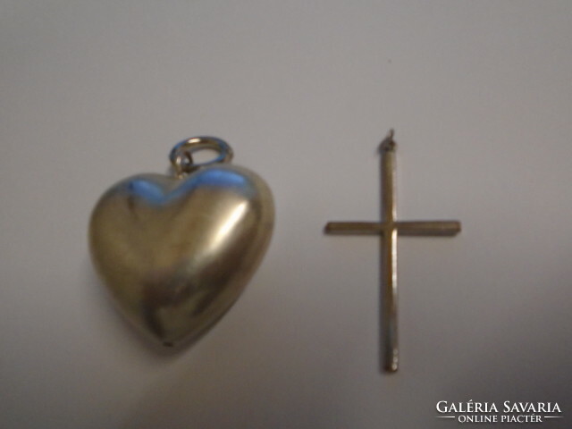 A huge Tibetan silver heart + cross