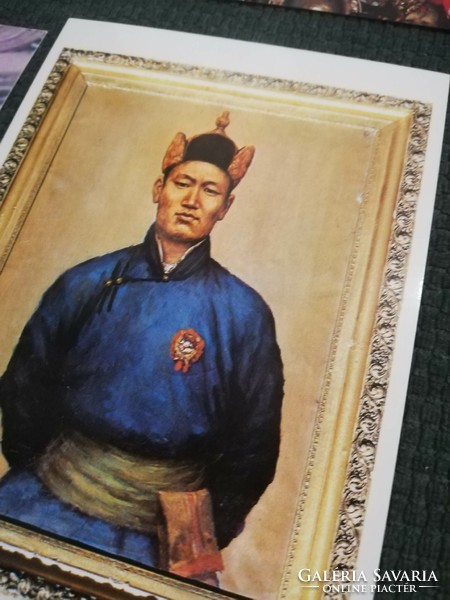 Mongólia -képeslapok 10 db postatiszták