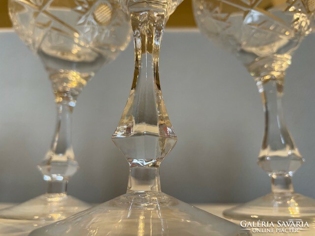 Set of 6 polished champagne glasses