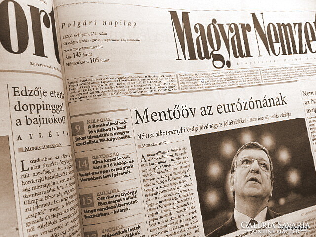 September 13, 2012 / Hungarian nation / birthday!? Original newspaper! No.: 22794
