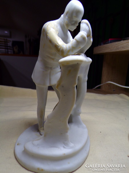 József Ferenc praying porcelain statue (biscuit) - very rare piece!