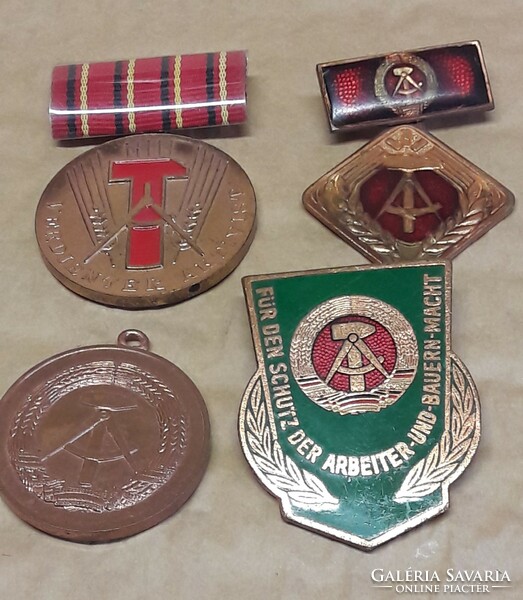 Ndk, ddr, gdr, badge, badge, retro 4 pcs in one