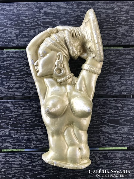 Female nude - cast wall sculpture