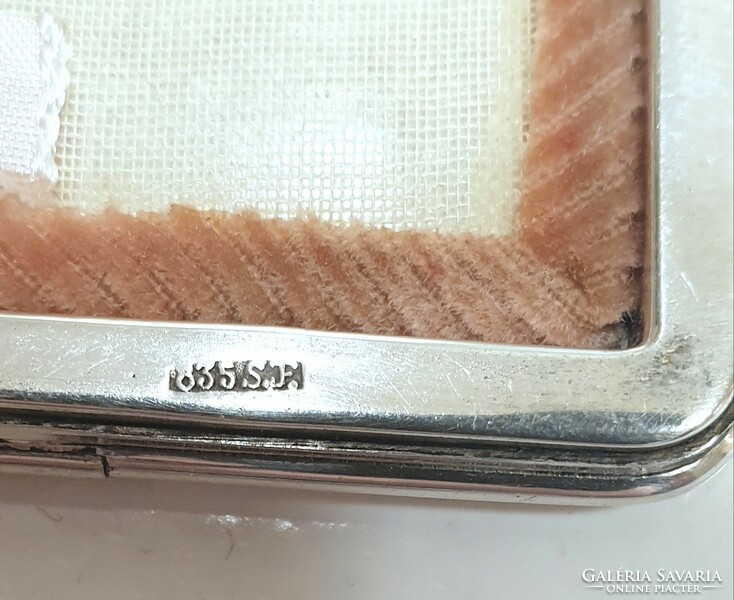 Silver (835) powder case, powder holder, powder compact