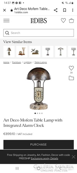Mofém table clock, bauhaus mushroom lamp