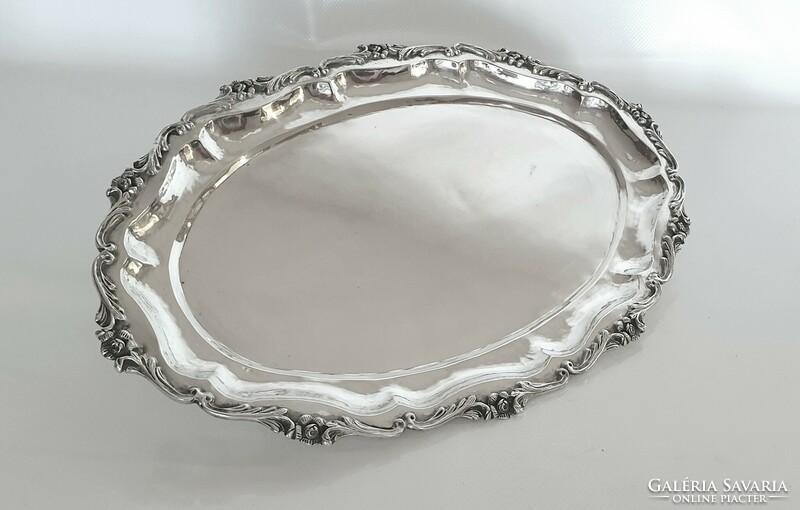 Silver (800) neo-baroque tray with rim decoration (525 g)