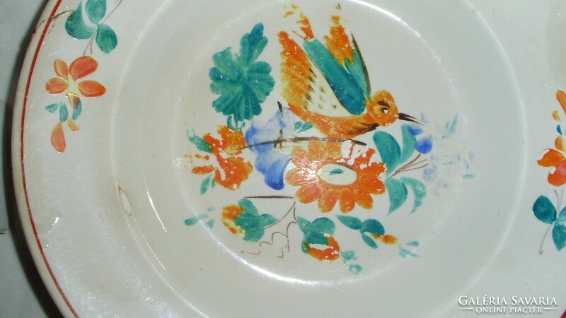 Old wall plate with birds, plate