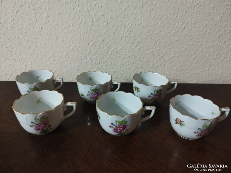 Herend Eton patterned coffee set for 6 people