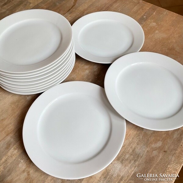 12 white Bavarian German porcelain small plates