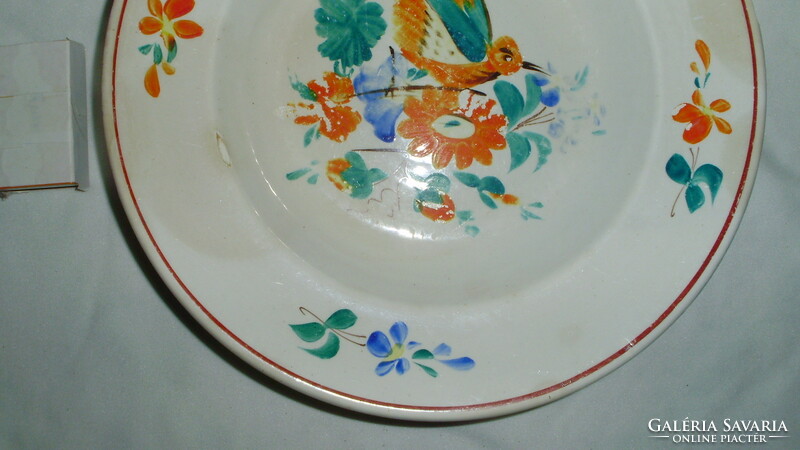 Old wall plate with birds, plate