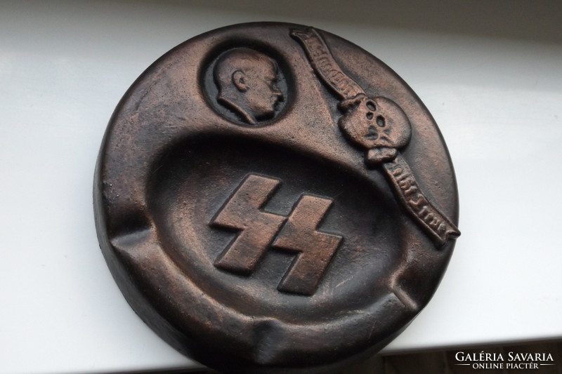German imperial hitler portrait ss ashtray memorial museum replica metal bowl