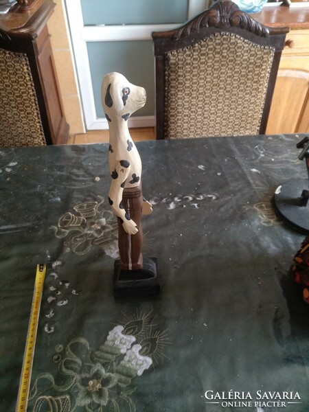 Wooden dog statue, negotiable