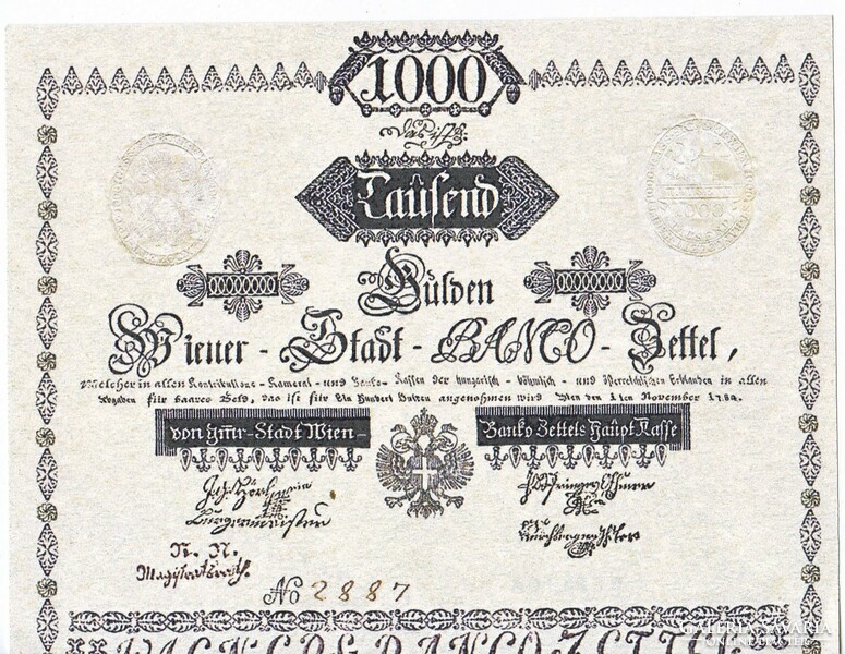 Austria 1000 Austro-Hungarian gulden 1784 replica unc