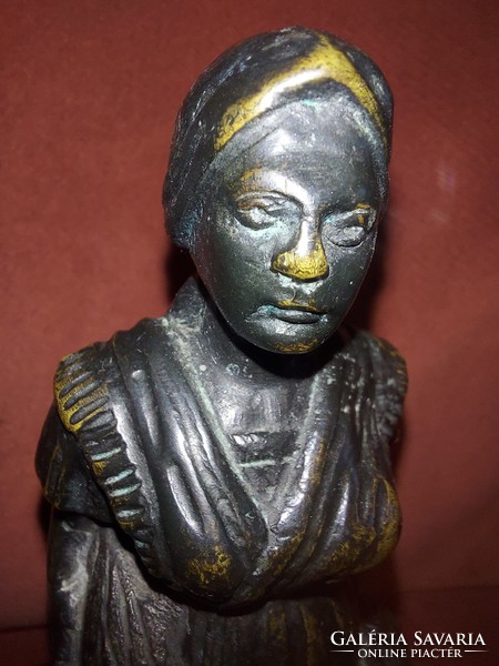Kraft, Jug Girl, bronze statue, on a marble base