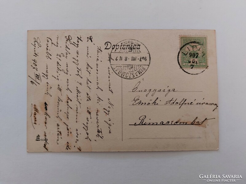 Régi képeslap 1907 fotó levelezőlap Lipik Jódvíz-forrás