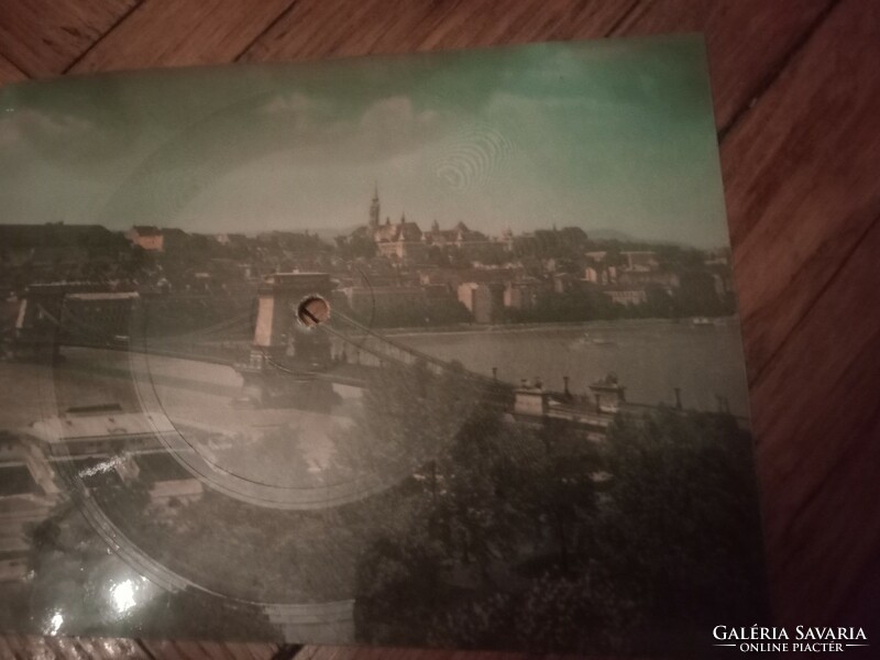 Colorvox 45 Budapest postcard sound disc - blue Danube waltz