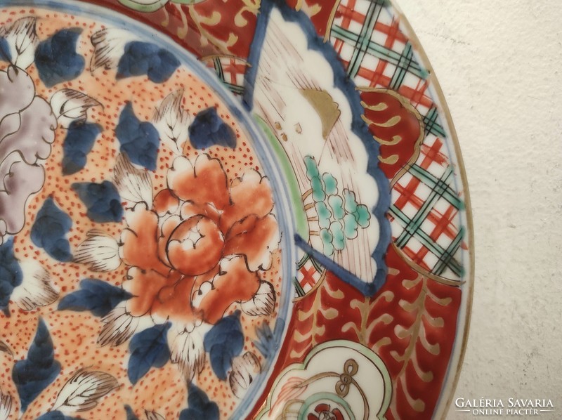 Antik imari kis méterű kínai Kína porcelán tányér Fujiyama motívum 882