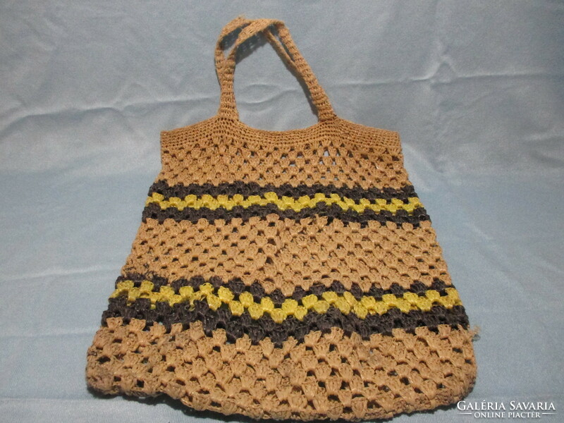 2 Old-retro shopping bags, mesh, crocheted bags