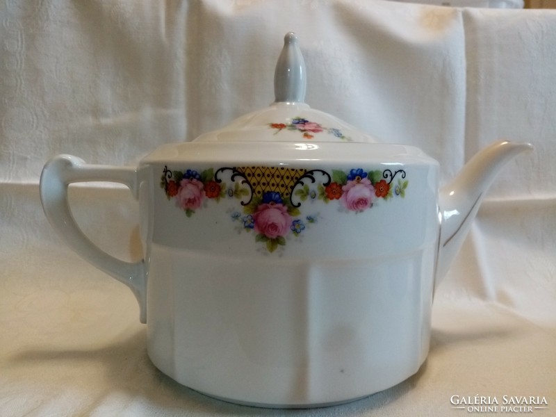 Antique tea pot with large sugar bowl