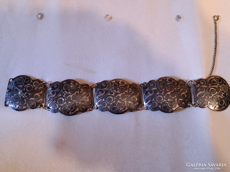 Monumental antique silver bracelet