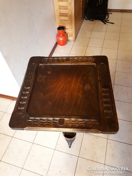 Card table and smoking stand, sold together