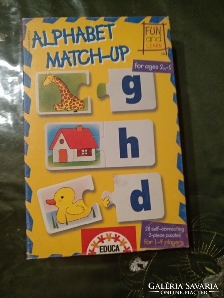 Alphabet match-up game for teaching English, negotiable