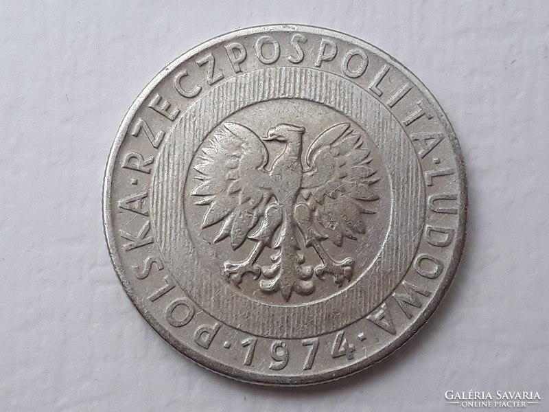 Lengyelország 20 Zloty 1974 érme - Lengyel 20 Zlote 1974 külföldi pénzérme