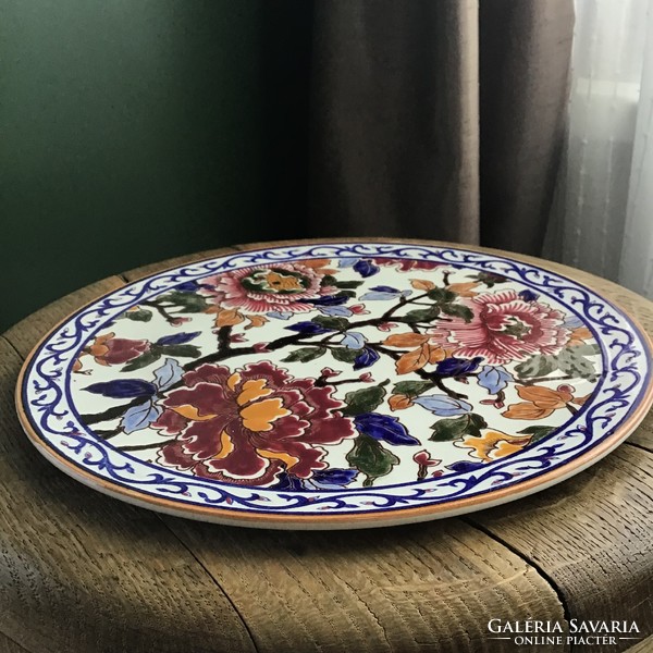 Old hand painted Gien French wall plate