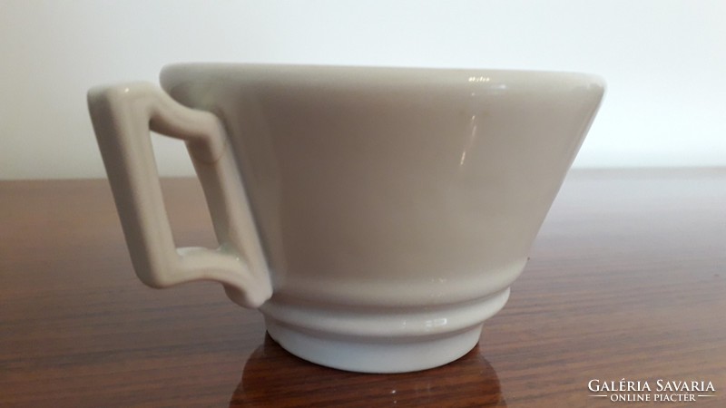 Antique thick-walled porcelain cup old white coffee mug 1 pc