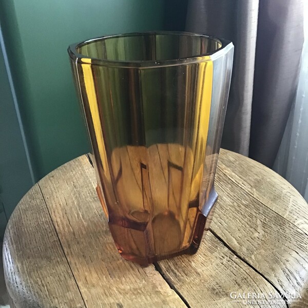 Antique art deco moser glass vase