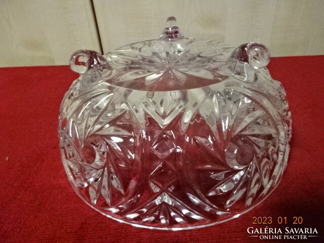 Lip lead crystal, three-legged table centerpiece, 8.5 cm high. He has! Jokai.