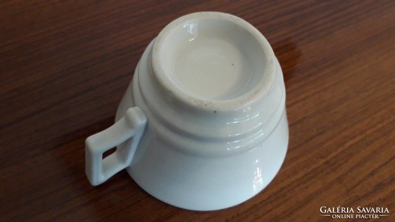 Antik vastag falú porcelán csésze régi fehér kávés bögre 1 db