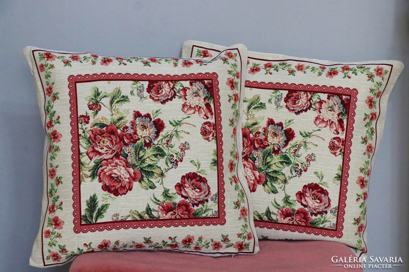 English rose machine tapestry pillowcase