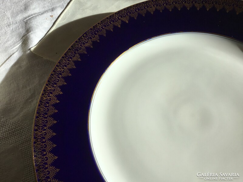 Rosenthal selb 35.5 giant round cobalt bowl with gold pattern,