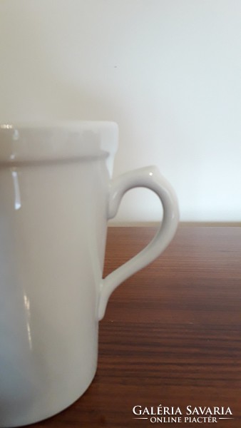 Old zsolnay porcelain white pharmacy measuring cup measuring cup pitcher 13 cm