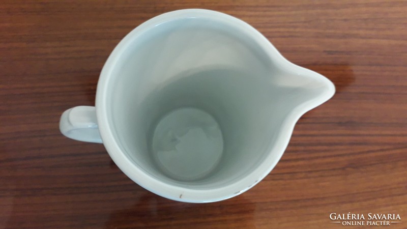 Régi Zsolnay porcelán fehér patikai mérőkancsó mérce mérőedény kancsó 13 cm